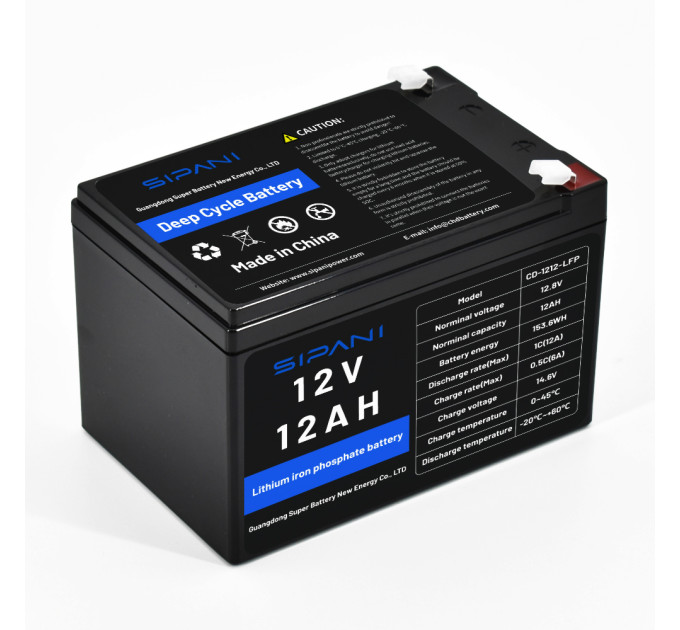 LiFePO4 акумулятор глибокого циклу 100 АН, 25.6 V