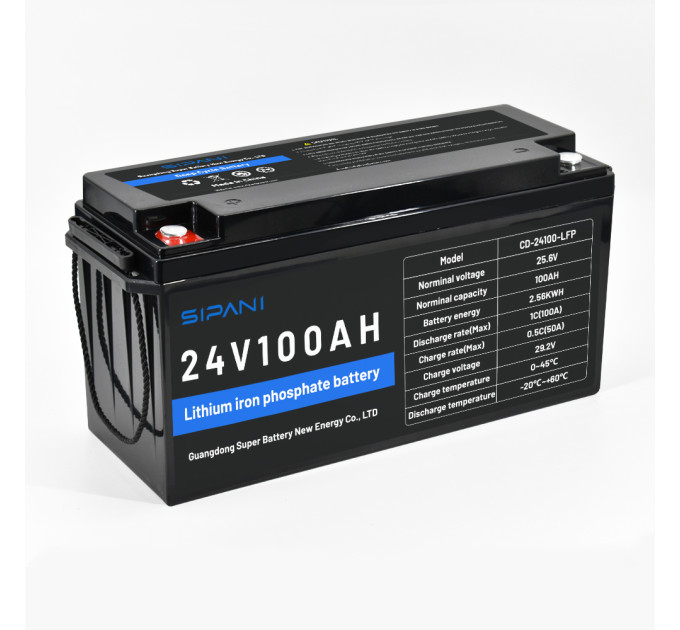 LiFePO4 акумулятор глибокого циклу 100 АН, 25.6 V